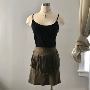 Skirt with fringe detail